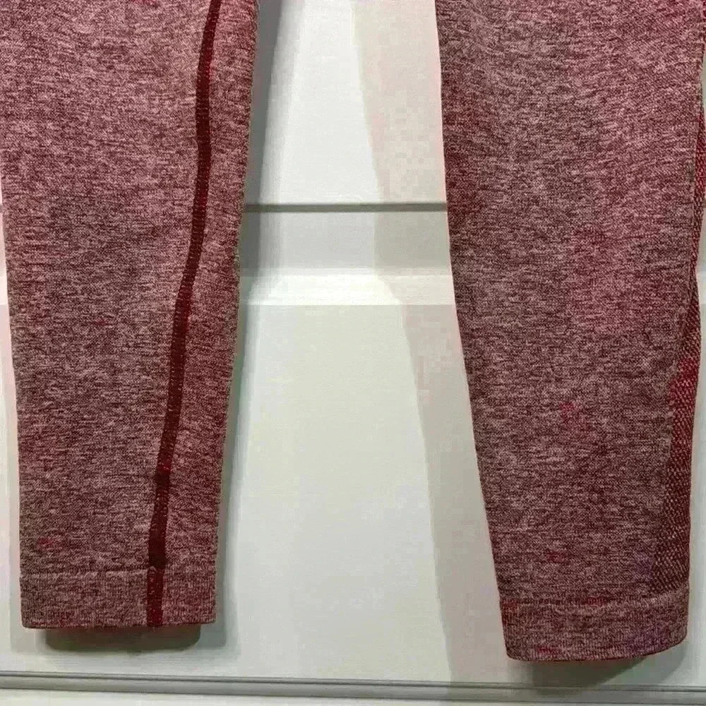 Gymshark Leggings Red Marled Compression XSmall Women’s - Picture 5 of 11